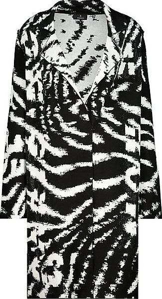 Monari Outdoorjacke Strickmantel mit Tigermuster schwarz günstig online kaufen
