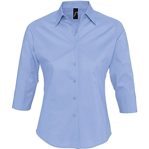 Sols  Blusen EFFECT ELEGANT-CAMISA STRETCH MUJER MANGAS 3/4 de algodon günstig online kaufen