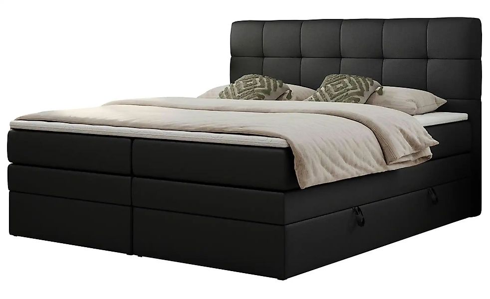 Boxspringbett mit Bettkasten Luka King ¦ schwarz ¦ Maße (cm): B: 160 H: 110 günstig online kaufen