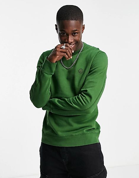 Pretty Green – Waterfall – Sweatshirt aus Bio-Baumwolle in Grün günstig online kaufen