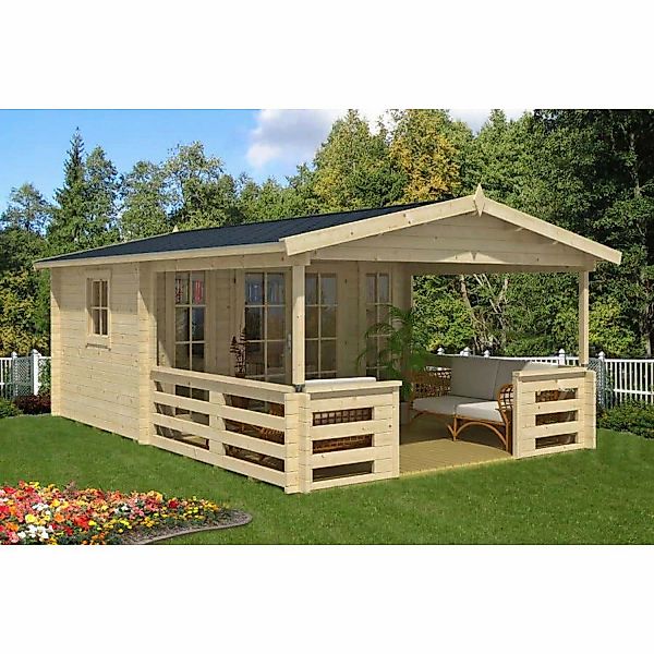 Alpholz Gartenhaus Lappland-40 B Satteldach 400 cm x 594 cm Imprägnierung P günstig online kaufen