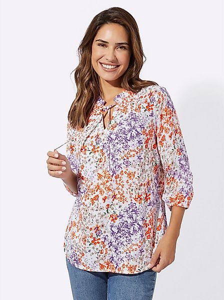 Sieh an! Klassische Bluse Druckbluse 3/4-Arm günstig online kaufen