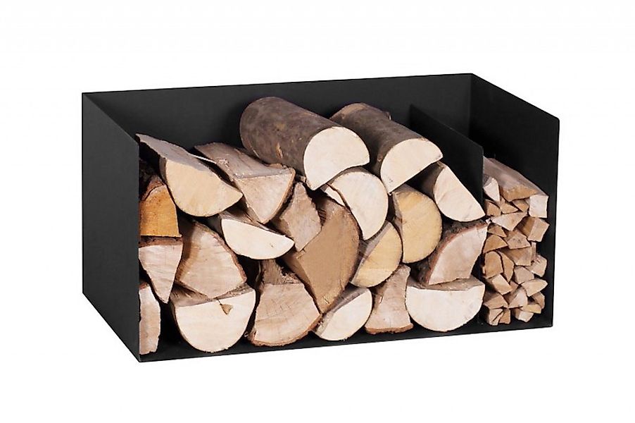 Markone Kaminholzregal Magnus Typ R126, Schwarz, Ofenregal mit Trennung für günstig online kaufen