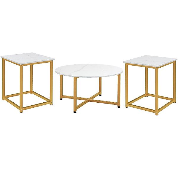 COSTWAY Satztisch, 3er Set, Couchtisch rund günstig online kaufen