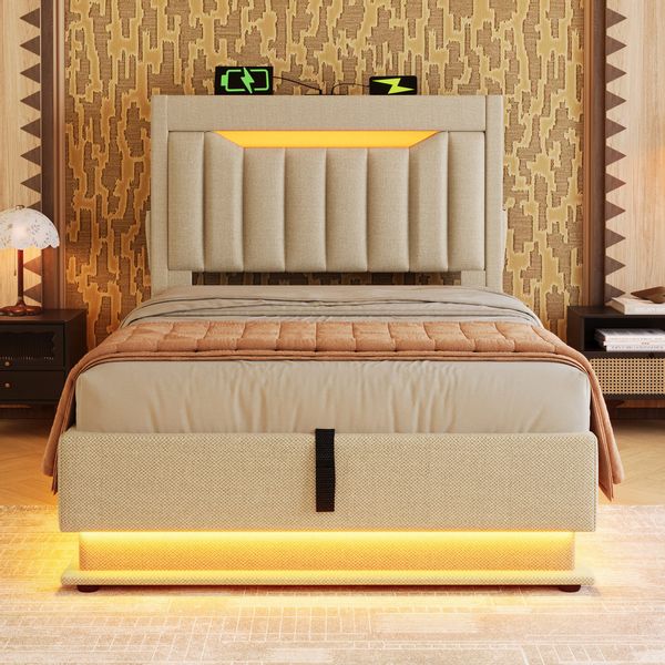HAUSS SPOLE Polsterbett 90x200 mit USB- günstig online kaufen