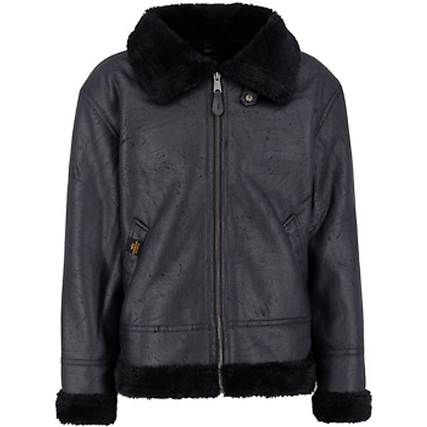 Alpha  Lederjacken B-3 Faux Leather - black/black günstig online kaufen