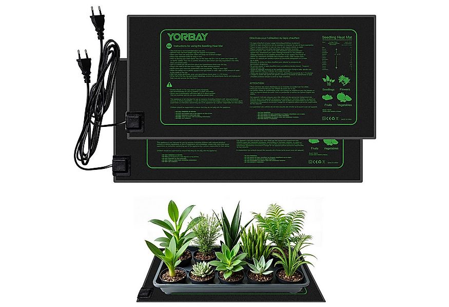 Yorbay Heizmatten Heizmatte für Pflanzen, Anzucht, IP67 Wasserdicht, 25,5 x günstig online kaufen