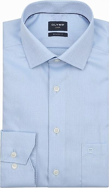 OLYMP Luxor Hemd Diamond Structure Hellblau - Größe 46 günstig online kaufen