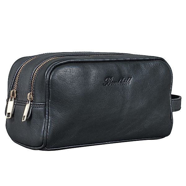 Benthill Kulturbeutel Echt Leder Kosmetiktasche weiche große Kulturbeutel T günstig online kaufen