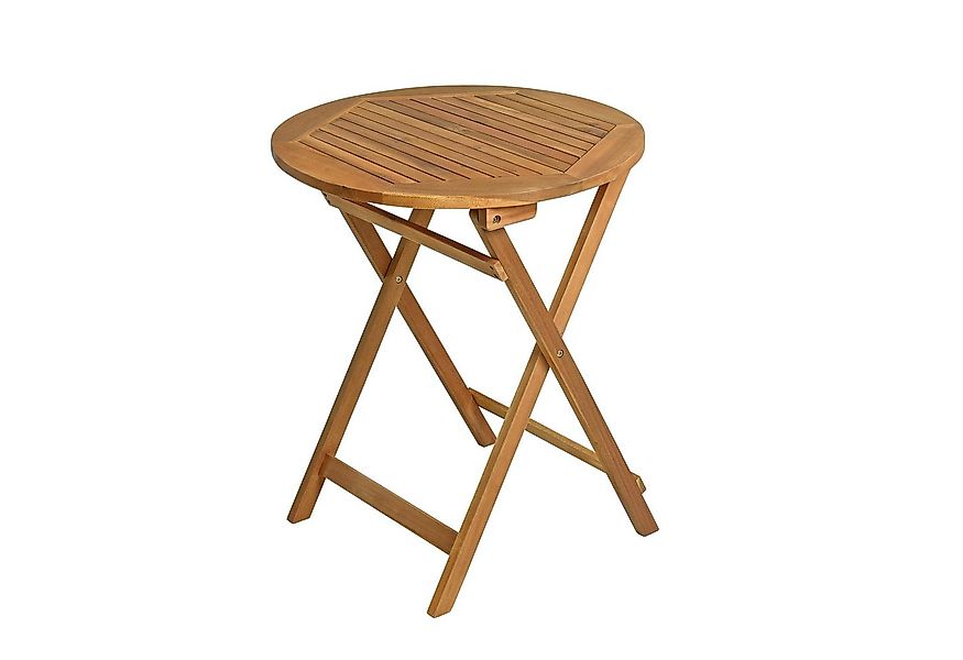 ESTEXO Gartentisch Balkontisch Klapptisch Holztisch Ø 57 cm Rund Tisch Akaz günstig online kaufen