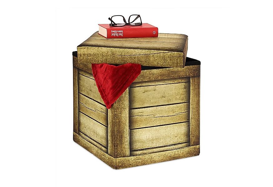 relaxdays Stauraumhocker Sitzhocker mit Stauraum günstig online kaufen