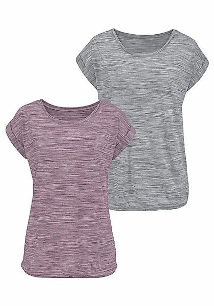 Beachtime Kurzarmshirt mit Struktureffekt (2er-Pack) aus günstig online kaufen