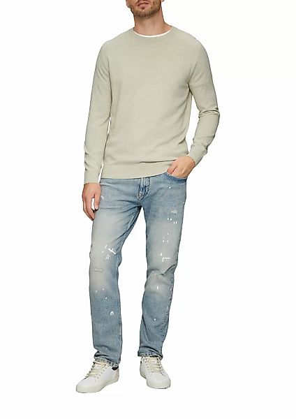 s.Oliver Strickpullover, mit Rundhals und in melierter Optik günstig online kaufen