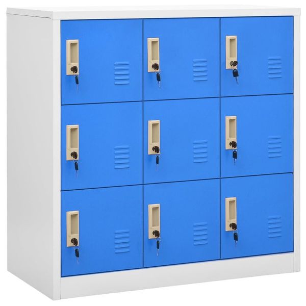 vidaXL Fächerschrank Schließfachschränke 5 Stk. Hellgrau günstig online kaufen