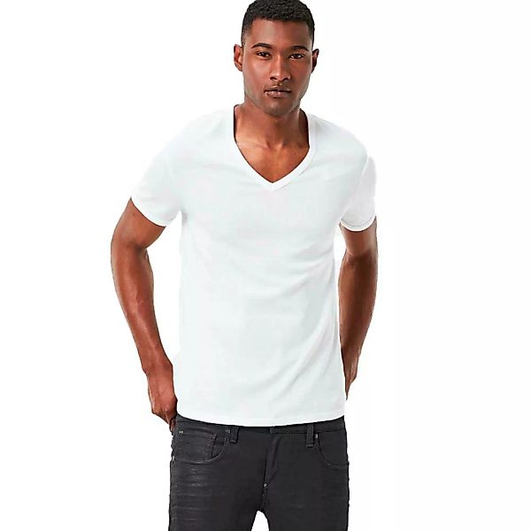 G-star Base Ribbed V-neck Premium 1 By 1 2 Units Kurzarm T-shirt 2XS White günstig online kaufen