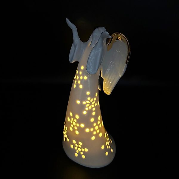 Online-Fuchs LED-Dekofigur Engel aus Porzellan mit günstig online kaufen
