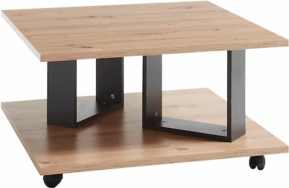 Stolkom Couchtisch »Zera«, rollbar, Tisch in Eiche Artisan Dekor günstig online kaufen