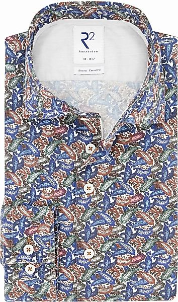 R2 Hemd Widespread Paisley Mehrfarbig - Größe 40 günstig online kaufen