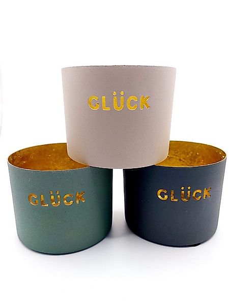 meytrade Windlicht Teelicht Glück Übertopf für Kerzen oder Pfanzen Glücksli günstig online kaufen