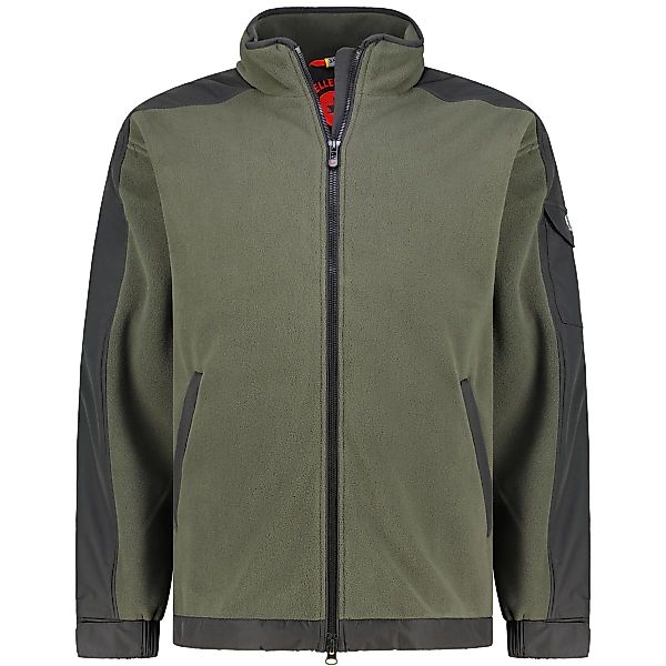 Wellensteyn Fleecejacke "Jet Jacket" im Materialmix Farbe oliv Größe: 3XL günstig online kaufen