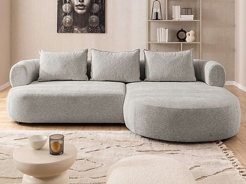 Home affaire Ecksofa »LUSSAC L-Form Design-Sofa mit Zierkissen, Maße B/T/H: günstig online kaufen