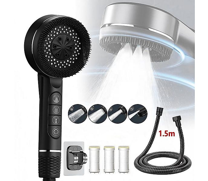 Refined Living Duschbrause Duschkopf mit Filter & Schlauch,4 Modi, Handbrau günstig online kaufen