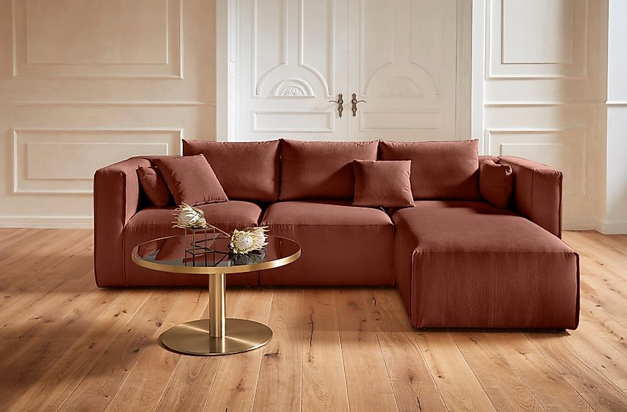 Home affaire Ecksofa "Comfine L-Form", zusammengesetzt aus Modulen, 3 Bezug günstig online kaufen