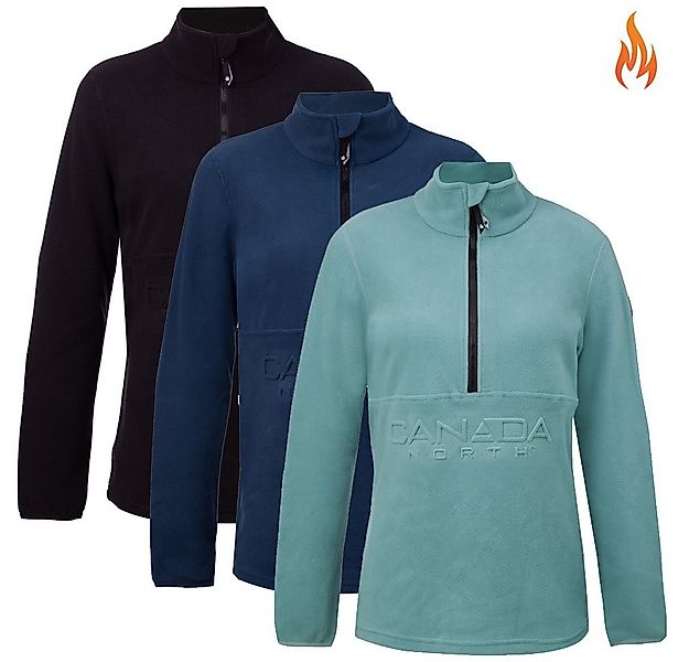 Canada North Langarmshirt CANADA NORTH - Damen Halfzip Fleecejacke Caribo2 günstig online kaufen