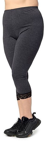 Merry Style Leggings Große Größen Damen 3/4 Länge mit Spitze aus Baumwolle günstig online kaufen