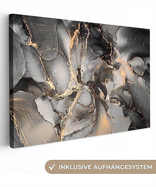 OneMillionCanvasses® Leinwandbild Grau - Luxus - Gold - Marmor, Fotodruck ( günstig online kaufen