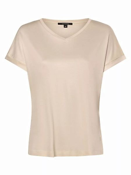 Comma Kurzarmshirt T-Shirt aus Viskose Logo günstig online kaufen