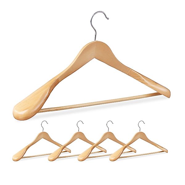 relaxdays Kleiderbügel Anzug Kleiderbügel 5er Set, günstig online kaufen