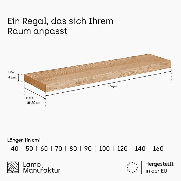 LAMO Manufaktur Wandregal Pure: ohne Montage günstig online kaufen