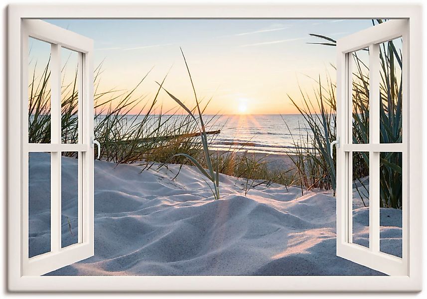 Artland Wandbild "Ostseestrand durchs Fenster" Meer Bilder 1 Stk. tlg. als günstig online kaufen