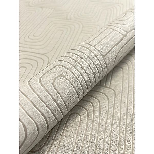 Newroom Vliestapete Livino Beige Grafik Modern Strukturiert FSC® günstig online kaufen