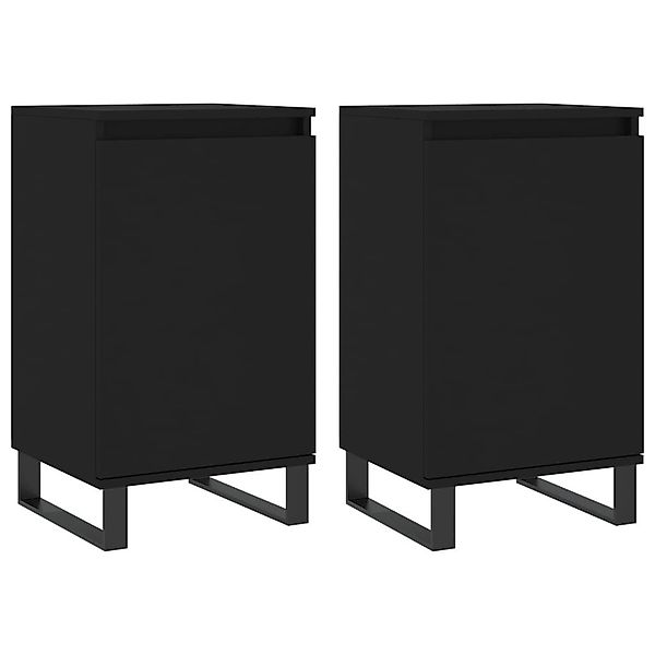 vidaXL Sideboard Sideboards 2 Stk. Schwarz günstig online kaufen