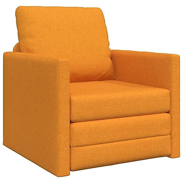 vidaXL Sofa Boden-Sofa-Bett 2-in-1 Dunkelgelb 74x77x81 cm Stoff, 1 Teile günstig online kaufen