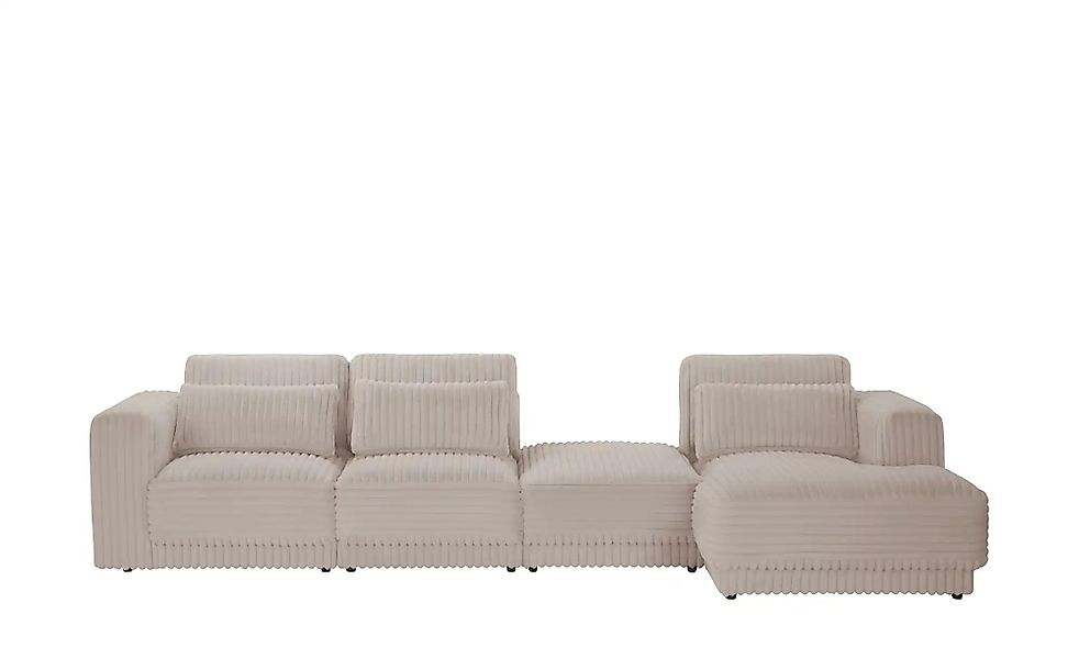 switch Ecksofa in modernem Breitcord Torrino ¦ beige ¦ Maße (cm): B: 372 H: günstig online kaufen