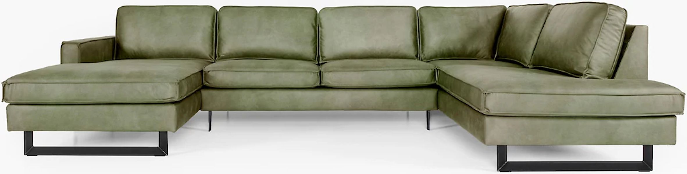 Home affaire Wohnlandschaft "Pinto, 350 cm, U-Form, XXL, mit Ottomanen" Cor günstig online kaufen