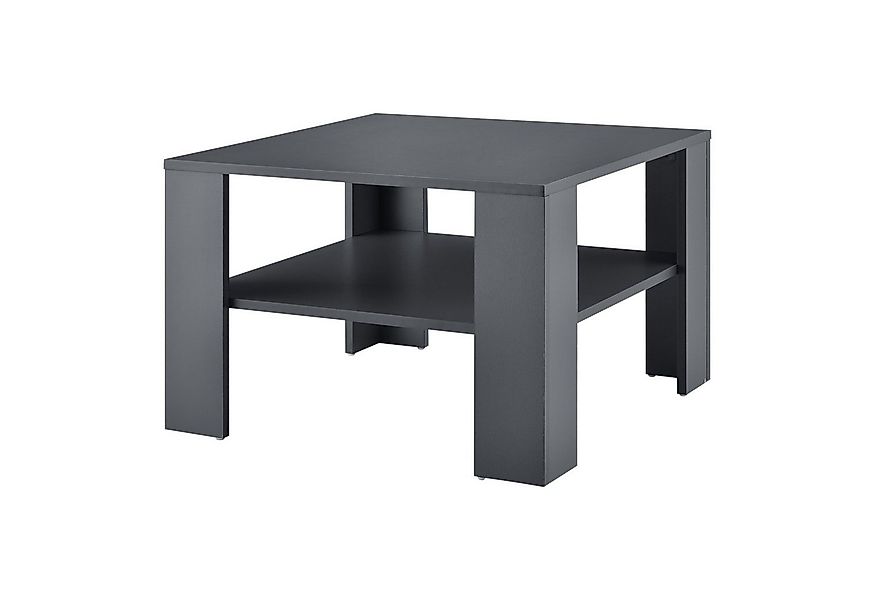 en.casa Couchtisch, »Aachen« Wohnzimmertisch 60x60x40cm Dunkelgrau günstig online kaufen