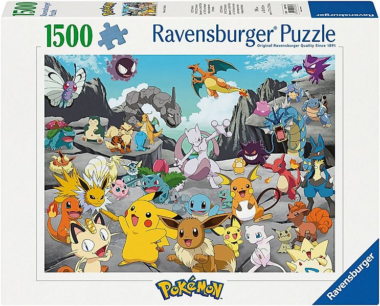 Ravensburger Puzzle Pokémon Classics, 1500 Puzzleteile, Made in Germany günstig online kaufen