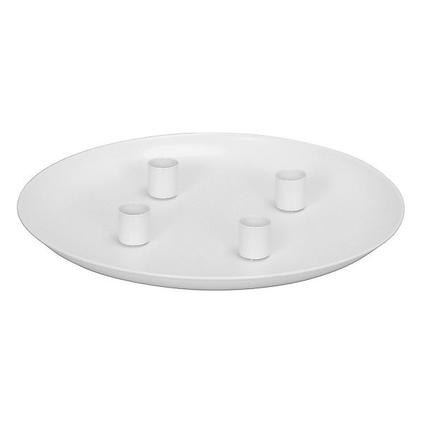 Posiwio Kerzenhalter Kerzenteller CANDLELIGHT weiß Metall günstig online kaufen