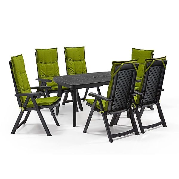 Shaf Garten-Essgruppe Milano 7-tlg. anthrazit, mit günstig online kaufen