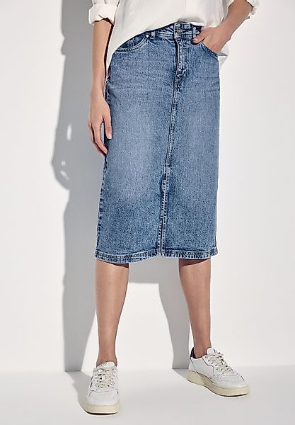 STREET ONE Jeansrock, mit Schlitz vorne günstig online kaufen
