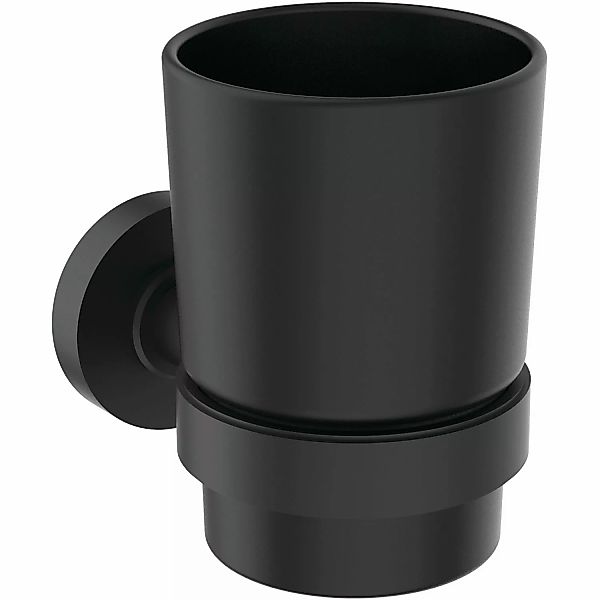 Ideal Standard Zahnputzbecher IOM Wandhängend Schwarzes Glas günstig online kaufen