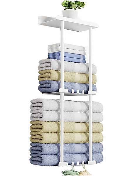 SURFOU Handtuchhalter Badetuchhalter Ohne Bohren Regal Wand Bad badregal mi günstig online kaufen