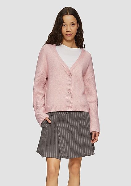 QS Funktionsjacke Weiche Strickjacke in melierter günstig online kaufen