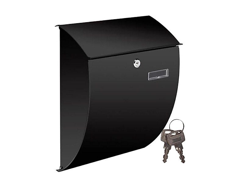 PEREL Briefkasten, gebogen, Schwarz großer Stahl günstig online kaufen