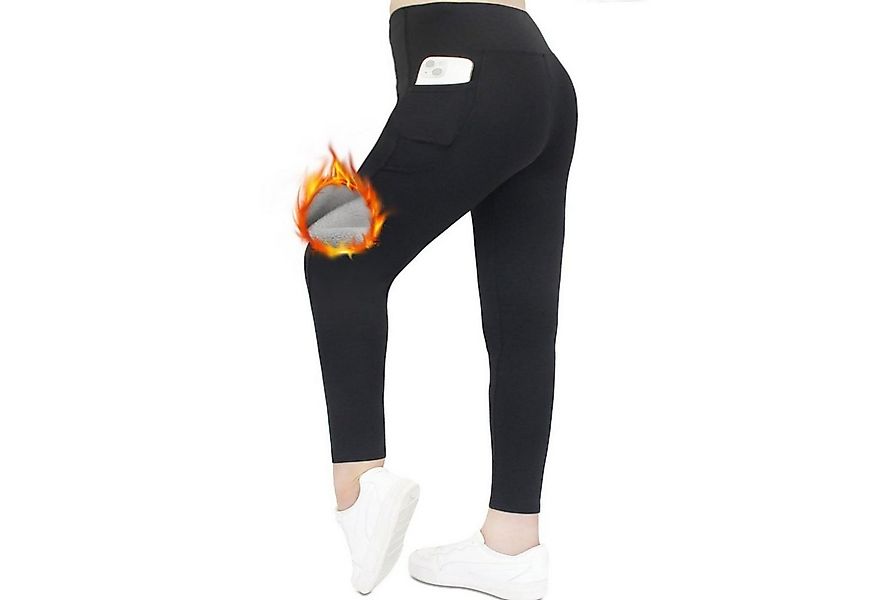 Frentree Thermoleggings Übergößen Damen mit Fleece Gefütterte Thermo Leggin günstig online kaufen