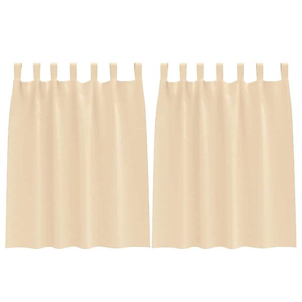 vidaXL Verdunkelungs-Vorhänge mit Ringen Creme Polyester 4107593 günstig online kaufen